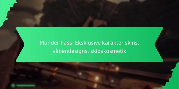 Plunder Pass: Eksklusive karakter skins, våbendesigns, skibskosmetik